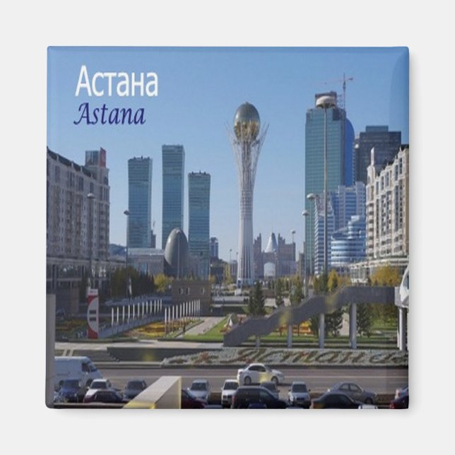 Aimant ZKZ009 ASTANA panorama, Kazakhstan, Asie, Frigo (Devant)
