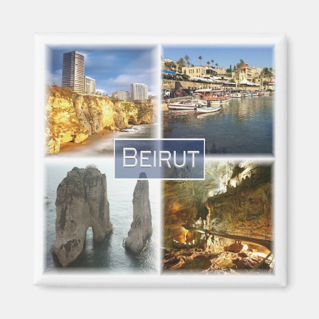 Aimant zLB004 BEYROUTH, Liban, Asie, réfrigérateur (Devant)