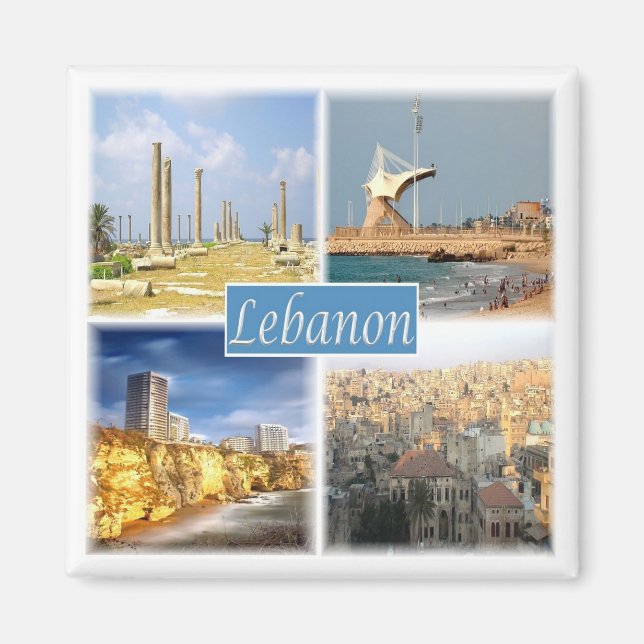 Aimant zLB005 LIBAN mosaïque, Asie, réfrigérateur (Devant)