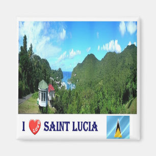 Aimant zLC004 SAINTE-LUCIE J'aime, Amérique, Réfrigérateu