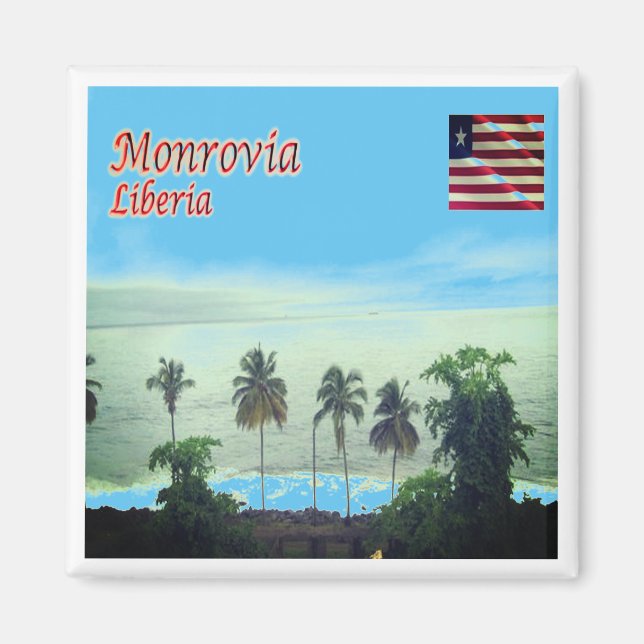 Aimant zLR005 MONROVIA, Liberia, Afrique, Fridge (Devant)