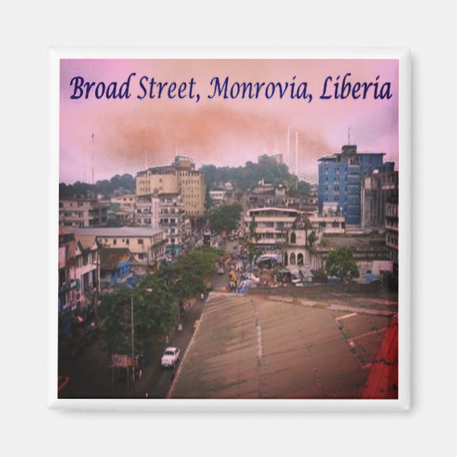 Aimant zLR007 MONROVIA, Broad Street, Liberia, Réfrigérat (Devant)