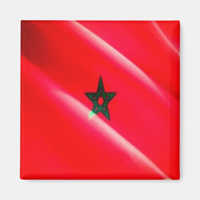 Aimant zMA002 MAROC, Drapeau, Afrique, Réfrigérateur (Devant)