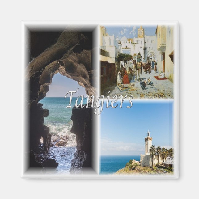 Aimant zMA013 TANGER, Mosaïque, Maroc, Afrique, Réfrigéra (Devant)