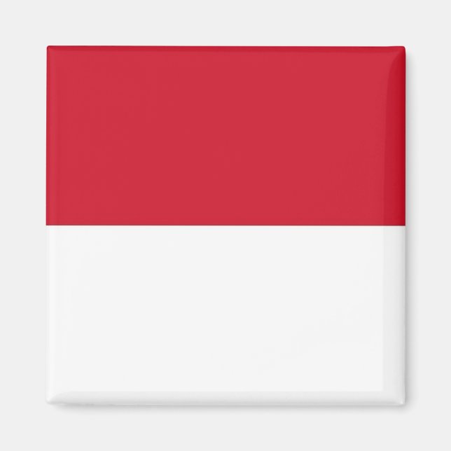 Aimant zMC001 DRAPEAU monégasque, Principauté de Monaco (Devant)