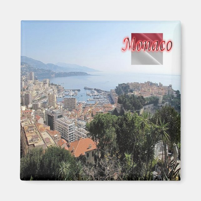 Aimant zMC025 MONACO du haut du jardin exotique (Devant)