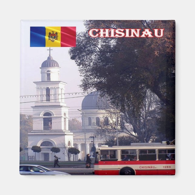 Aimant zMD010 Centre-ville de CHISINAU, Moldova, réfrigér (Devant)