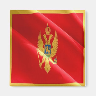 Aimant zME002 MONTENEGRIN agitant DRAPEAU Monténégro, Fri