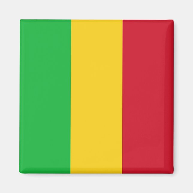 Aimant zML001 MALI, drapeau, Afrique, réfrigérateur (Devant)