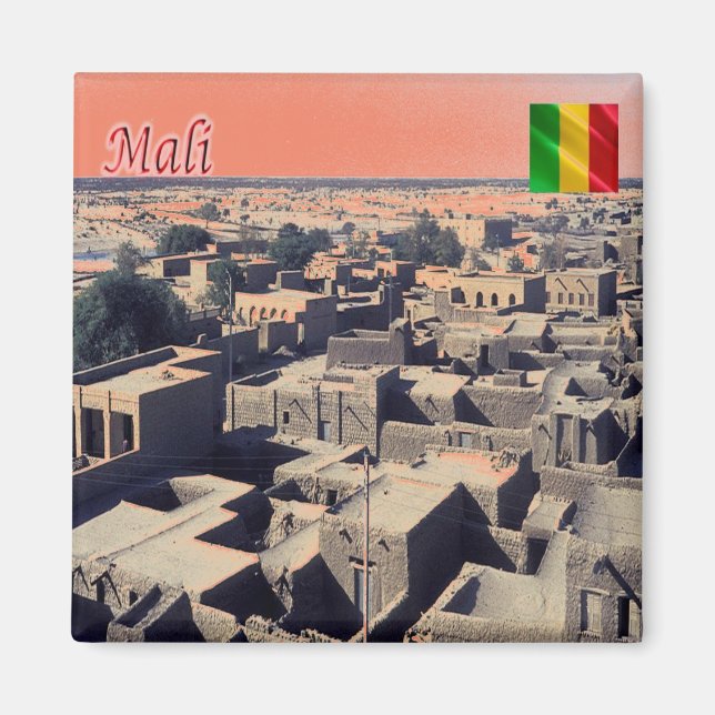 Aimant zML011 MALI, Tombouctou, Afrique, Réfrigérateur (Devant)