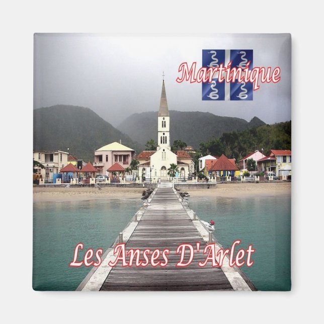 Aimant zMQ007 LES ANSES D'ARLET, Martinique, Frigo (Devant)
