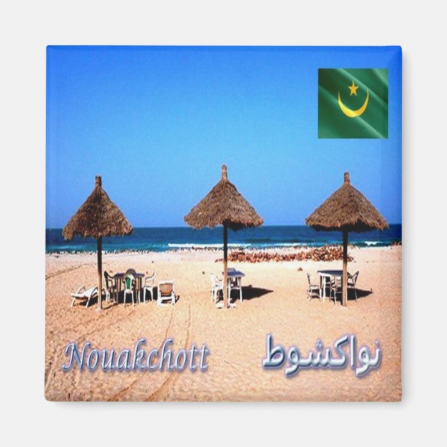 Aimant zMR.015 NOUAKCHOTT Beach, Mauritanie, Afrique, Fri (Devant)
