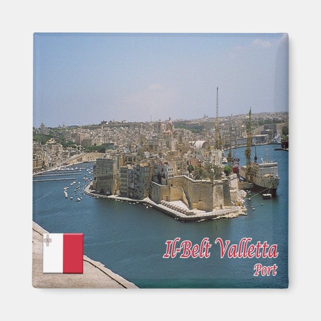 Aimant zMT013 IL BELT VALLETTA port, Malte, réfrigérateur (Devant)