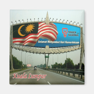 Aimant zMY004 bienvenue KUALA LUMPUR, Malaisie, Fridge