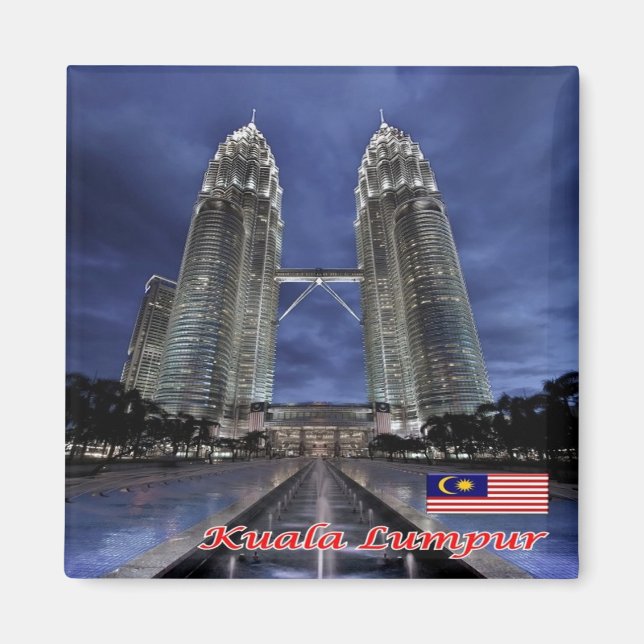 Aimant zMY005 PETRONAS TWIN TOWERS, Kuala Lampur, Frigo (Devant)