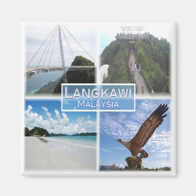 Aimant zMY015 Kedah beach, LANGKAWI, Malaisie, Fridge Mag (Devant)