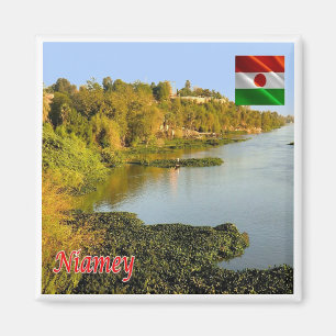 Aimant zNE004 NIAMEY Panorama, NIGER, Afrique, Réfrigérat