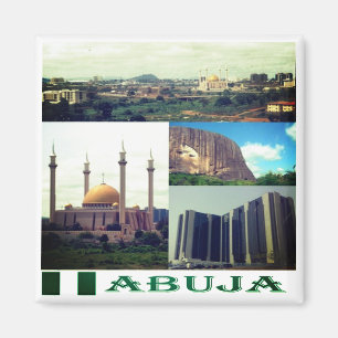 Aimant zNG005 ABUJA, Mosaïque, Nigéria, Afrique, Réfrigér