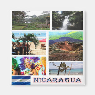 Aimant zNI003 NICARAGUA, Mosaïque, Amérique, Frigo