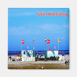 Aimant zNL022 Plage SCHIERMONNIKOOG, Iles frisonnes,