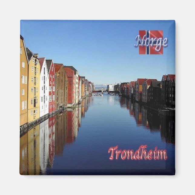 Aimant zNO015 TRONDHEIM, Norvège, Europe, Réfrigérateur (Devant)