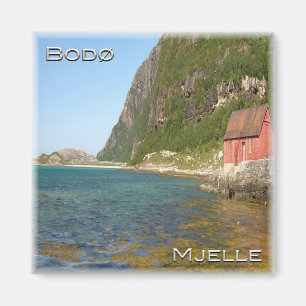 Aimant zNO076 Plage de BODØ Mjelle, Norvège, Europe, Frid