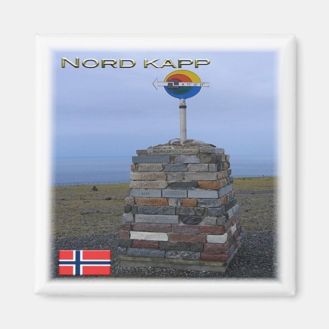Aimant zNO078 NORD KAPP, Norvège, Europe, Fridge (Devant)