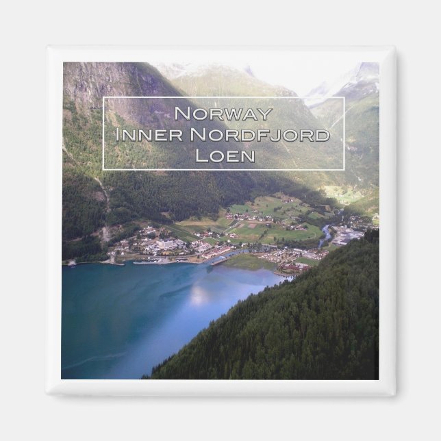 Aimant zNO110 INNER NORDFJORD LOEN, Norvège, réfrigérateu (Devant)