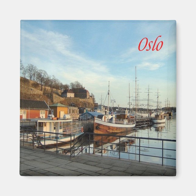 Aimant zNO166 OSLO, Norvège, Europe, réfrigérateur (Devant)