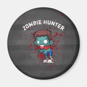 Aimant Zombie Hunter with Blood Splatter Creepy