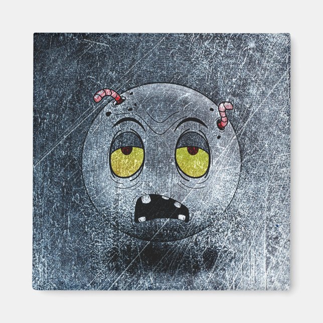 Aimant Zombiemoji Vintage (Devant)