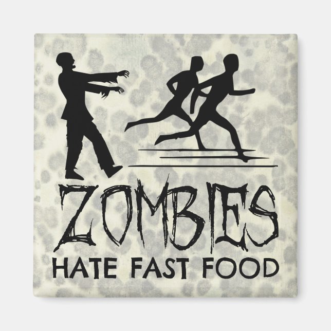 Aimant Zombies Hait Fast Food (Devant)