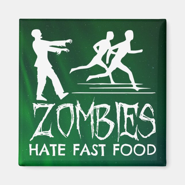 Aimant Zombies Hait Fast Food (Devant)