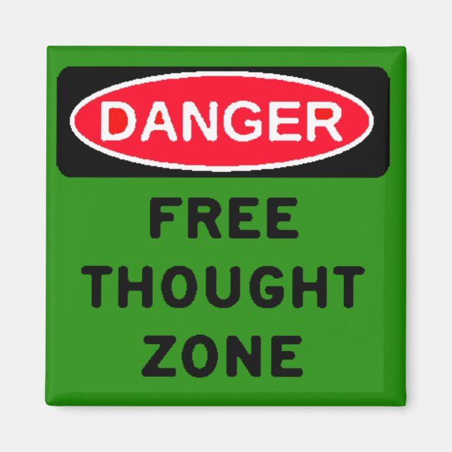 Aimant Zone de libre pensée du danger (Devant)