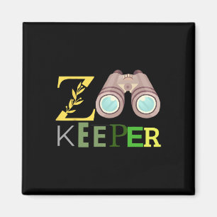 Aimant Zookeeper Animaux Zoo Amour Faune Safari Hallowe