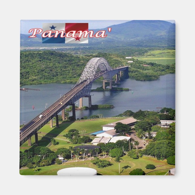 Aimant zPA005 PANAMA, pont des Amériques, réfrigérateur (Devant)