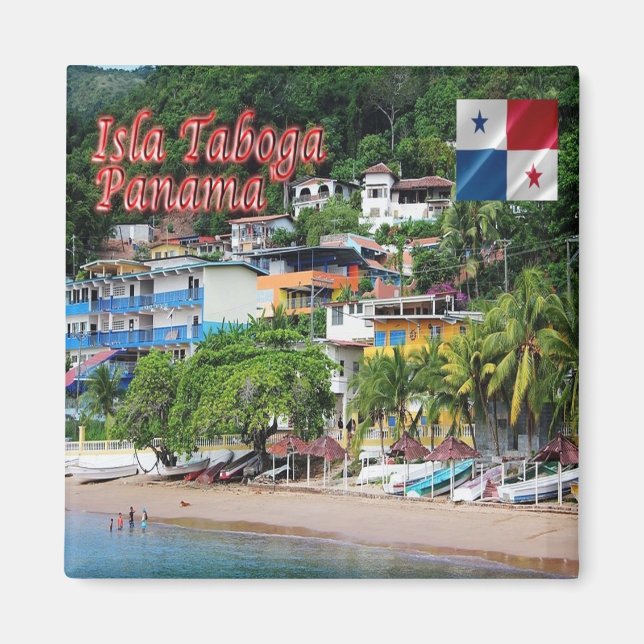 Aimant zPA007 PANAMA, île de Taboga, Amérique, réfrigérat (Devant)