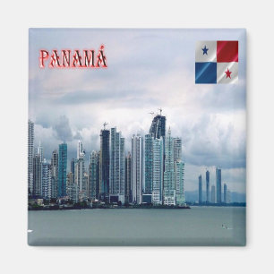 Aimant zPA013 PANAMA, Skyline, Amérique, réfrigérateur