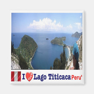 Aimant zPE012 LAC TITICACA I Love, Pérou, Fridge