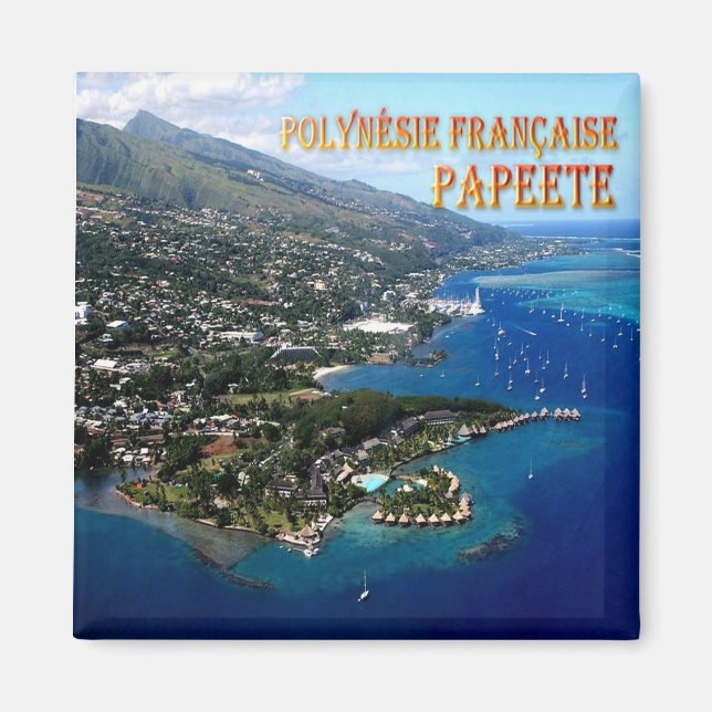 Aimant zPF007 PAPEETE, Polynésie française, Océanie, Frig (Devant)