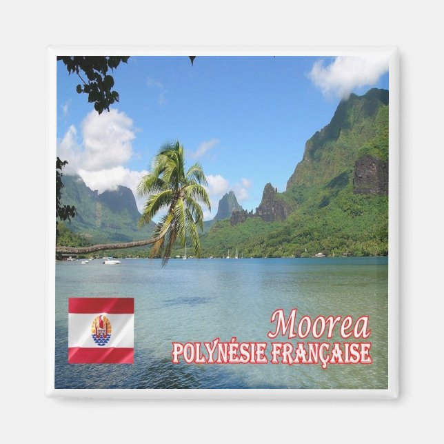 Aimant zPF013 COOK BAY, MOOREA, Polynésie française, Frig (Devant)