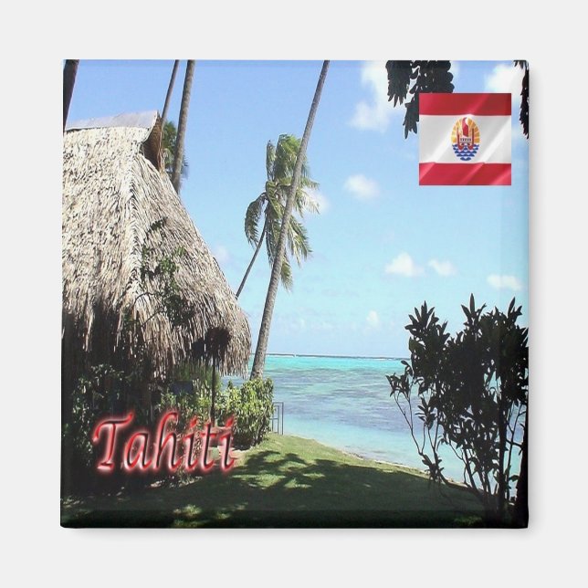 Aimant zPF015 TAHITI, Polynésie française, Océanie, réfri (Devant)