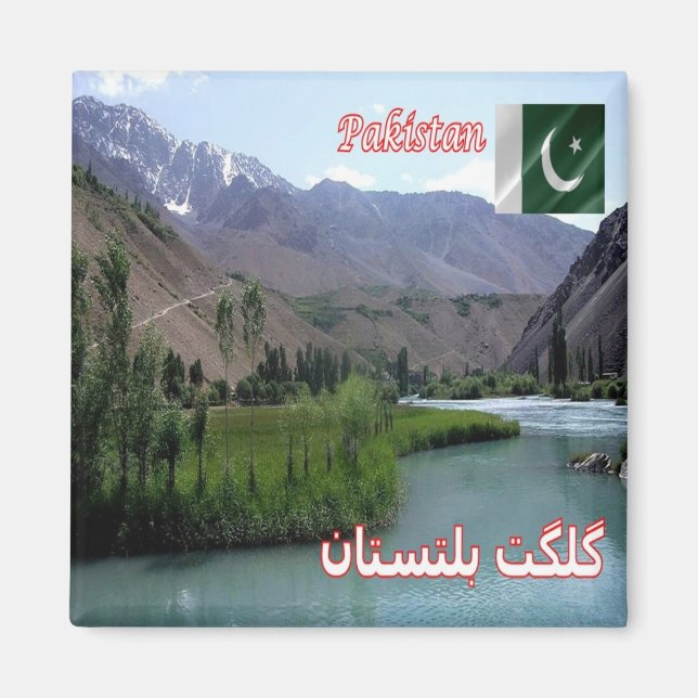 Aimant zPK012 GILGIT-BALTISTAN, Pakistan, Asie, Frigo (Devant)