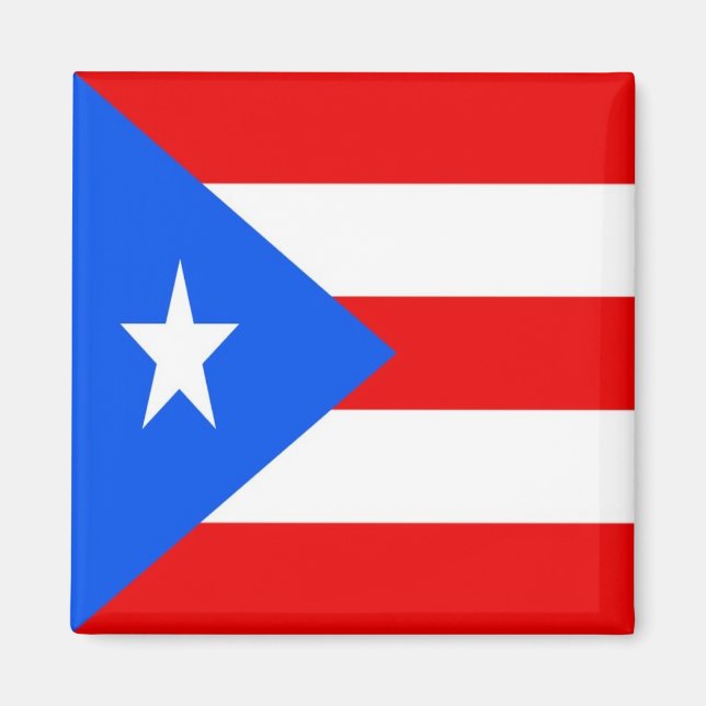 Aimant ZPR001 PORTO RICO, Drapeau, Amérique, Réfrigérateu (Devant)