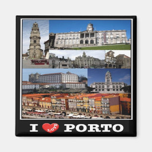 Aimant zPT012 PORTO "I Love", Portugal, Europe, Fridge