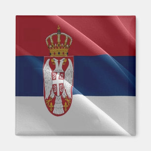 Aimant zRS002 SERBE agitant DRAPEAU SERBIE, Europe, Frigo