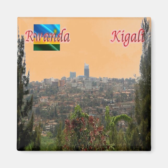 Aimant zRW004 KIGALI, Centre-ville, Rwanda, Afrique, Frid (Devant)