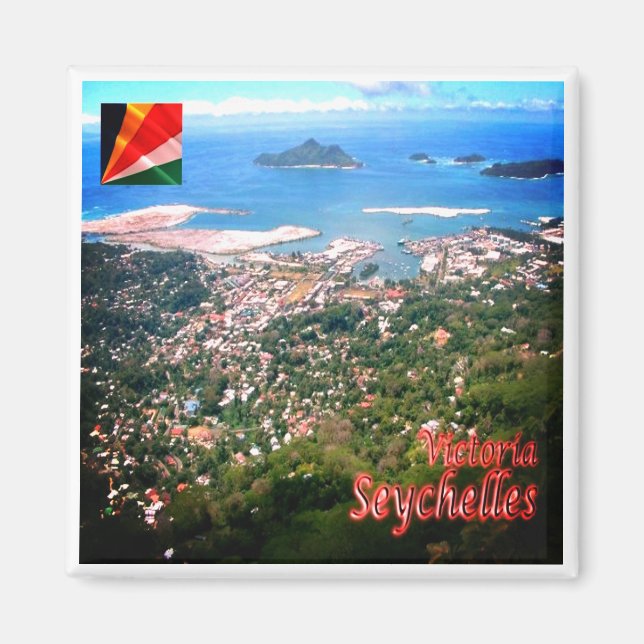 Aimant zSC016 VICTORIA, Seychelles, Afrique, Réfrigérateu (Devant)