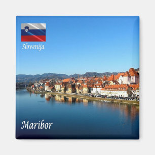 Aimant zSI013 DRAVA À MARIBOR, Slovénie, Europe, Fridge