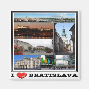Aimant zSK012 BRATISLAVA "I LOVE", Slovaquie, Frigo